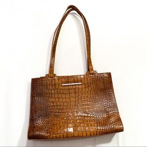 Cole Haan Crocodile Print Leather Handbag